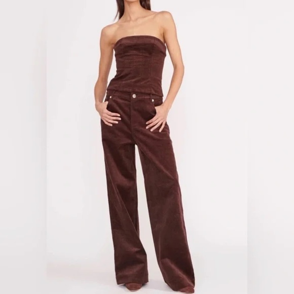 💵 STAUD Grayson Corduroy Pants in Mahogany